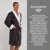 image:imageDOCKERS Mens Bath Robe for Men Plush Sherpa Shower Robe with PocketsBlack