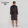 image:imageDOCKERS Mens Bath Robe for Men Plush Sherpa Shower Robe with PocketsBlack