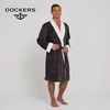 image:imageDOCKERS Mens Bath Robe for Men Plush Sherpa Shower Robe with PocketsBlack
