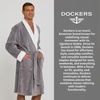 image:imageDOCKERS Mens Bath Robe for Men Plush Sherpa Shower Robe with PocketsGrey