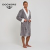 image:imageDOCKERS Mens Bath Robe for Men Plush Sherpa Shower Robe with PocketsGrey