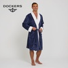 image:imageDOCKERS Mens Bath Robe for Men Plush Sherpa Shower Robe with PocketsNavy