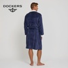 image:imageDOCKERS Mens Bath Robe for Men Plush Sherpa Shower Robe with PocketsNavy