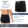 image:imageDOCKERS Mens Boxer Briefs Breathable Cotton Underwear for Men Pack of 5Black  Black  Black  Blackblack