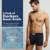 image:imageDOCKERS Mens Boxer Briefs Breathable Cotton Underwear for Men Pack of 5Black  Heather Charcoal  B25 Heather Charcoal  B10 Heather Grey  B10 Heather Grey