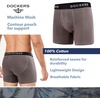 image:imageDOCKERS Mens Boxer Briefs Breathable Cotton Underwear for Men Pack of 5Black  Spiced Apple  Heather Charcoal  Castlerock  B10 Heather Grey