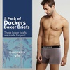 image:imageDOCKERS Mens Boxer Briefs Breathable Cotton Underwear for Men Pack of 5Castlerock  Heather Charcoal  Valentines Floral 1  Heather Grey  Black