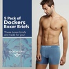 image:imageDOCKERS Mens Boxer Briefs Breathable Cotton Underwear for Men Pack of 5Dockers Navy  Oceanview  Heather Navy  B25 Heather Grey  B10 Heather Grey