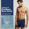 image:imageDOCKERS Mens Boxer Briefs Breathable Cotton Underwear for Men Pack of 5Heather Navy  Dockers Navy  Valentines Floral 2  Cherry  Heather Grey