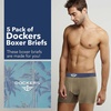 image:imageDOCKERS Mens Boxer Briefs Breathable Cotton Underwear for Men Pack of 5Oceanview  Heather Navy  Camo  Dockers Navy  B25 Heather Grey