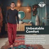 image:imageDOCKERS Mens Pajama Sets Plaid PJ Lounge Set Long Sleeve Shirt and PantsBlack