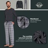 image:imageDOCKERS Mens Pajama Sets Plaid PJ Lounge Set Long Sleeve Shirt and PantsBlackGrey