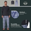 image:imageDOCKERS Mens Pajama Sets Plaid PJ Lounge Set Long Sleeve Shirt and PantsCharcoal