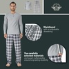 image:imageDOCKERS Mens Pajama Sets Plaid PJ Lounge Set Long Sleeve Shirt and PantsDark Grey