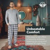 image:imageDOCKERS Mens Pajama Sets Plaid PJ Lounge Set Long Sleeve Shirt and PantsDark Grey