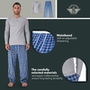 image:imageDOCKERS Mens Pajama Sets Plaid PJ Lounge Set Long Sleeve Shirt and PantsHeather Grey