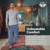 image:imageDOCKERS Mens Pajama Sets Plaid PJ Lounge Set Long Sleeve Shirt and PantsHeather Grey