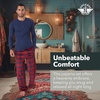 image:imageDOCKERS Mens Pajama Sets Plaid PJ Lounge Set Long Sleeve Shirt and PantsNavy