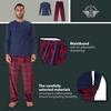 image:imageDOCKERS Mens Pajama Sets Plaid PJ Lounge Set Long Sleeve Shirt and PantsNavy