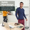 image:imageDOCKERS Mens Pajama Sets Plaid PJ Lounge Set Long Sleeve Shirt and PantsNavy