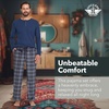 image:imageDOCKERS Mens Pajama Sets Plaid PJ Lounge Set Long Sleeve Shirt and PantsNavyBlk