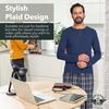 image:imageDOCKERS Mens Pajama Sets Plaid PJ Lounge Set Long Sleeve Shirt and PantsNavyBlk
