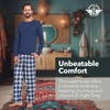 image:imageDOCKERS Mens Pajama Sets Plaid PJ Lounge Set Long Sleeve Shirt and PantsNavyCream