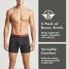 image:imageDOCKERS Mens Stretch Boxer Brief Underwear Stretch Cotton Underwear 4 PackAnchor 1  Black  Heather Navy  Heather Grey