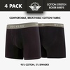 image:imageDOCKERS Mens Stretch Boxer Brief Underwear Stretch Cotton Underwear 4 PackBlack  Black  Black  Black