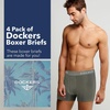 image:imageDOCKERS Mens Stretch Boxer Brief Underwear Stretch Cotton Underwear 4 PackCamo  Black  Mulled Basil  Charcoal Heather