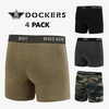 image:imageDOCKERS Mens Stretch Boxer Brief Underwear Stretch Cotton Underwear 4 PackCamouflage 3  Black  Mulled Basil  Heather Charcoal