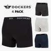 image:imageDOCKERS Mens Stretch Boxer Brief Underwear Stretch Cotton Underwear 4 PackDockers Navy  Heather Navy  Heather Charcoal  Heather Grey