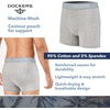 image:imageDOCKERS Mens Stretch Boxer Brief Underwear Stretch Cotton Underwear 4 PackNavy  Navy Heather  Charcoal Heather  Heather Grey