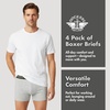 image:imageDOCKERS Mens Stretch Boxer Brief Underwear Stretch Cotton Underwear 4 PackPlaid 2  Camo  Heather Charcoal  Heather Grey