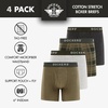 image:imageDOCKERS Mens Stretch Boxer Brief Underwear Stretch Cotton Underwear 4 PackPlaid 2  Camo  Heather Charcoal  Heather Grey