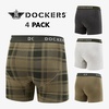 image:imageDOCKERS Mens Stretch Boxer Brief Underwear Stretch Cotton Underwear 4 PackPlaid 2  Camo  Heather Charcoal  Heather Grey
