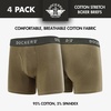 image:imageDOCKERS Mens Stretch Boxer Brief Underwear Stretch Cotton Underwear 4 PackPlaid 2  Camo  Heather Charcoal  Heather Grey