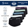 image:imageDOCKERS Mens Underwear Pack of 5 Mens Briefs Underwear for Men Soft CottonBlack With Colored Band