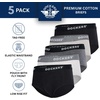 image:imageDOCKERS Mens Underwear Pack of 5 Mens Briefs Underwear for Men Soft CottonBlack grey charcoal