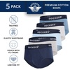 image:imageDOCKERS Mens Underwear Pack of 5 Mens Briefs Underwear for Men Soft CottonBlue gray