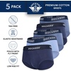 image:imageDOCKERS Mens Underwear Pack of 5 Mens Briefs Underwear for Men Soft CottonBlue navy