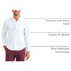 image:imageDockers Mens Classic Fit Long Sleeve Signature Iron Free Shirt with Stain DefenderLucent White