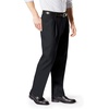 image:imageDockers Mens Classic Fit Signature Lux Cotton Stretch PantsPleated Regular and Big amp TallBlack Wash Stretch