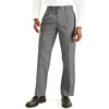 image:imageDockers Mens Classic Fit Signature Lux Cotton Stretch PantsPleated Regular and Big amp TallBurma Grey