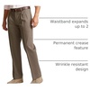 image:imageDockers Mens Classic Fit Signature Lux Cotton Stretch PantsPleated Regular and Big amp TallDark Pebble