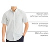 image:imageDockers Mens Dockers Mens Signature Shirt Short Sleeve Classic Fit with Stain DefenderKittridge Lucent White Plaid
