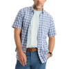 image:imageDockers Mens Dockers Mens Signature Shirt Short Sleeve Classic Fit with Stain DefenderWendell Vista Blue Plaid
