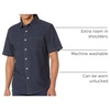 image:imageDockers Mens Regular Fit Short Sleeve Casual Shirt Standard and Big amp TallBlue Hillside