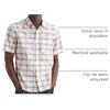 image:imageDockers Mens Regular Fit Short Sleeve Casual Shirt Standard and Big amp TallPink Afterglow Fawn