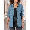 image:imageDockers Womens Relaxed Fit Long Sleeve Shirt JacketNew Blue Fusion Canvas